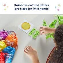ASDF-hand2mind Rainbow Lowercase Magnetic Letters Plastic Magnetic Letters for Classroom Alphabet Letters for Letter Recognition for Kindergarten Word Building Letter Magnets for Set of 6 - Multicolor - Ver 3
