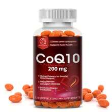 Natural Coenzyme Q10 Antioxidant Supplement 200mg For Heart, Brain & Immunity Support - 120 Capsules - 1 Bottle - View 1