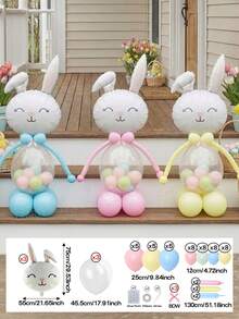 64pcs/Set Easter Party Decoration Balloon Set, 150cm Giant Standing 4D ...