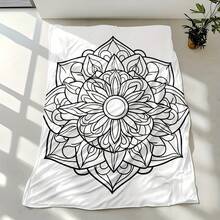 1pc Elegant Mandala Coloring Page Blanket - Soft Flannel Bedspread With Intricate Mandala Patterns, All-Season Cozy Bed Sofa Travel Throw, Adult Coloring Book Gift For & Men, Available In Multiple Sizes Four Seasons Universal Multifunctional Blanket/Perfect Gift, 2D Printing Him, Her Gifts For Her, Him, Family, Boyfriend, Girlfriend, Father, Family, Mother, Lover, Daughter, Son, Grandfather, Grandmother, Friend, Classmate, Pet. Perfect Nap, Camping, Travel, Home, Daily Life, Office Decoration, Birthday, Anniversary, Valentine's Day, Thanksgiving, Christmas, Halloween, Mother's Day, Father's Day, Wedding, New Year Gifts,Back To School Season,Graduation Gift,Sofa,Bed,Car,Bedroom,Living Room,Office, Outdoor Camping, Beach,Wall Decoration,Newly Expanded Themed Collections To Meet A Variety Of Styles And Scenar. - Nhiều màu 7 - Xem 3