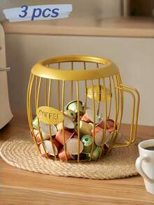 1 cutie de depozitare a capsulelor de cafea neagră, elegantă pentru decorul casei, organizator de bomboane și gustări de cafea, cutie de depozitare multifuncțională, potrivită pentru blatul de cafenea, bucătărie, dormitor, cadouri de sărbători