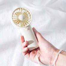 2025 Latest Portable Mini Handheld Fan - Lightweight, Battery-Powered (AAA) For Office, Travel, And Camping - Pink & White Options, Wearable Design (Batteries Not Included), Personal Cooling Device |    Mini Fans |   Durable Plastic Construction, Mini Handheld Fa - 藍色 - 查看 8