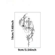 Glow-In-The-Dark Cross & Star Temporary Tattoos, 1-2 Weeks, Suitable For Halloween & Parties, Eye-Catching Body Art, Unique Expression, Delicate Design, High-Quality Ink, - Christmas - View 5
