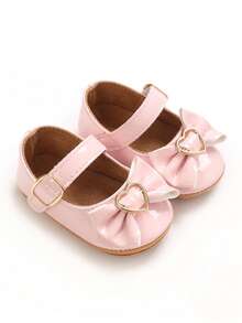 Zapatos de estilo Mary Jane suaves y elegantes para niñas bebé, de 0 a 1 año, para primavera/otoño - Rosa - Ver 2