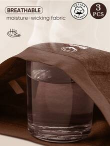 MEIYATING 3条装女士纯棉高腰塑形内裤，对称线条设计，时尚英文印花三角裤，适合日常通勤穿着。 - 彩色 - 查看 7