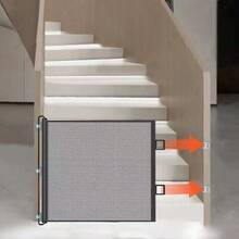 Cổng chắn thú cưng có thể mở rộng bằng lưới PVC, dễ lắp đặt, phù hợp cho chó con, mèo và các vật nuôi khác, không cần khoan để ngăn thú cưng bỏ trốn, thích hợp cho cầu thang, hành lang và hiên nhà, rào chắn lưới nhẹ cho thú cưng, cổng chắn thú cưng có thể mở rộng, giải pháp hàng rào cho thú cưng, thiết kế có thể mở rộng - Nhiều màu - Xem 2