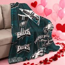 1pc Flannel Throw Blanket - Soft Eagles Philadelphia Team Logo Pattern Warm & Versatile For Naps, Camping, Travel & Home Decor The Perfect Gift For Your Partner On Valentine's Day 280gsm - 彩色 - 查看 9