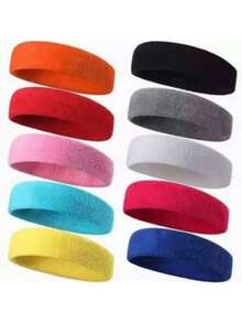 1 set de Bandeaux de sport absorbants, bandeaux de yoga élastiques, bandeaux anti-transpiration, unisexe, convenant pour le tennis, le basket-ball, la course, le fitness, la gym, le yoga, le pilates à domicile, les sports de plein air, le football, les accessoires de yoga et de fitness à domicile, l'équipement de protection sportive, les essentiels de yoga