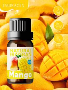EMBRACEX. 10毫升芒果香氛精油，纯芒果提取物制成，持久留香，女士夏季香氛，车载空气清新剂，香薰机，液体香氛，藤条香薰油，家居香氛产品，新奇礼品，精油，水溶性家居香氛 - 芒果 - 查看 2