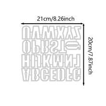 一套金属切割模具，包含大小写字母，适用于DIY剪贴簿装饰、压花工艺、模切模板、DIY字母模切 - 銀色 - 查看 11