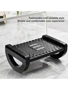 EstiloTendenciaReposapiéS Mecedora Para Debajo Del Escritorio, Con Puntos De Masaje Y Rodillos Para Trabajar Y Estudiar, Alivia La Fatiga, Mejora La Eficiencia En El Trabajo, DiseñO ErgonóMicoCalidad PremiumVersióN Mejorada - Blanco - Ver 4