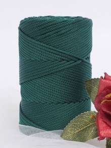 1pc Lightweight Hollow Ramie Yarn, Handmade, High-Quality Polyester Braided Rope, Suitable For Crochet, Bags, Wall Hangings, Carpets, DIY Crafts