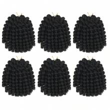 Wand Curl Crochet Braids Hair 8/10/12 Inch Jamaican Wand Curl Ombre Crochet Hair Jamaican Bounce Crochet Hair Colored Crochet Braids Ringlet Twist Hair Extension Crochet Hair - Multicolor - View 11