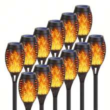 Solar Lights Outdoor, Solar Torch Light With Flickering Flame For Halloween Decor, Solar Garden Lights, Waterproof Outdoor Lighting, Flame Torches For Outside Patio Pathway Yard Decorations - Màu trắng ấm áp - Xem 11