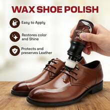 Neutral Brown Black Leather Care Cleaning Liquid Shoe Polish(75ml)
