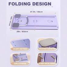 Tabla de pilates Máquina reformador de pilates Tabla de Ejercicio MultifunciónTablero Pilates Reformer Plegable Multiusos tabla deslizante pilates Máquina de Ejercicio en Casa Abdominales - Morado - Ver 5