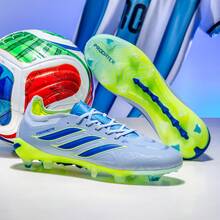 Zapatos de Fútbol para Hombre Falcon 26 Generación 2026 Nuevos Zapatos de Entrenamiento de Competición Profesional con Tacos TF para Césped Artificial Zapatos Deportivos Antideslizantes - En blanco y negro - Ver 3