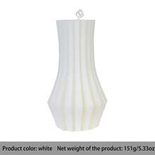 1PC White Multi-Shape Scented Candles Textured Decorative Pillar Candles Ins-Style Minimalist Home Decor Table Centerpiece Photo Prop Wedding Gift For Her Elegant Holiday Ambience Candles - White - View 12