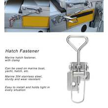 304 Stainless Steel Hatch Latch (2925ME), Heavy-Duty Adjustable Marine Lock (115 Mm, 120 Mm, 125 Mm) For Boat, Camper Van, Truck, Toolbox And Industrial Cabinet.
