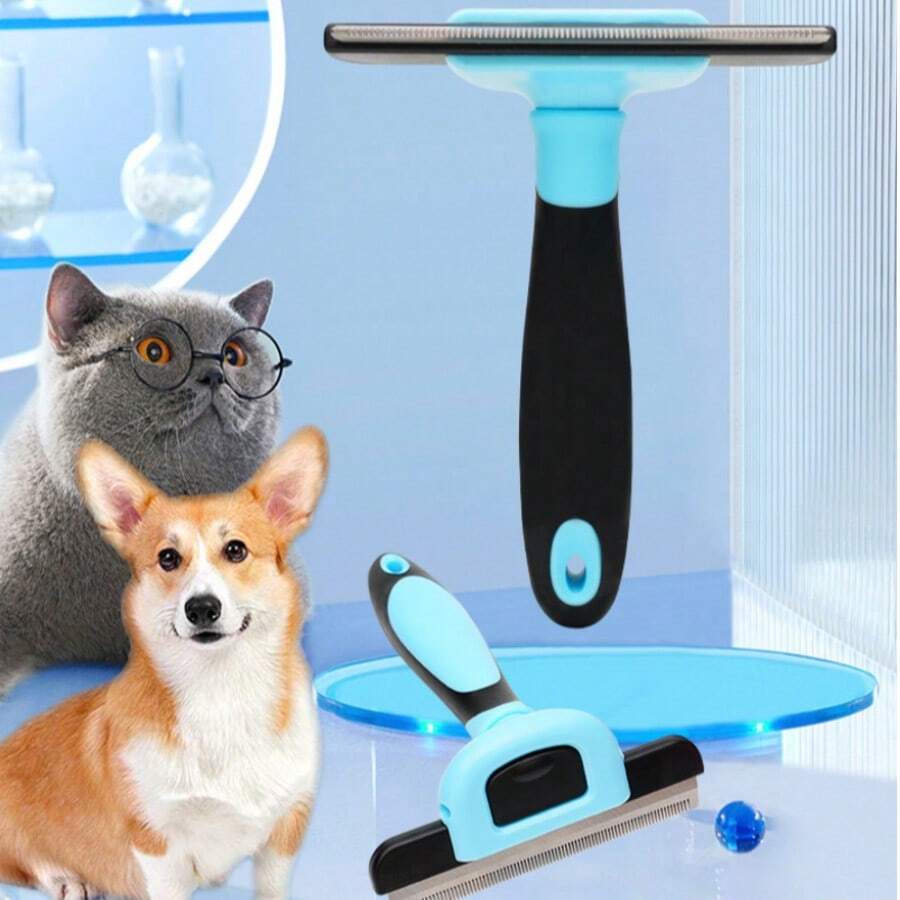 1件宠物美容工具+可折叠碗，用于美容和喂食，不占用牙齿区域。适用于所有犬猫/宠物用品/猫用品/狗用品 - 彩色 - 查看 1