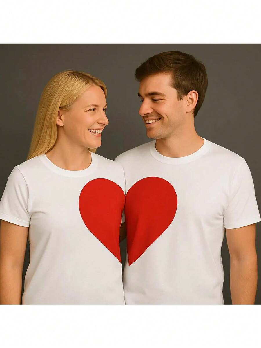 Valentine's Day-Shirt Confession Tee Matching Couple Valentine's Day-Shirt. Shirt Sublimation Print. 2 Files (Him And Her) Direct Download. Png File Graphic Tees Men Crop Tops Couple Tee Art Outfits Men-Shirt - 白色 1pcs WOMEN2 - 查看 1