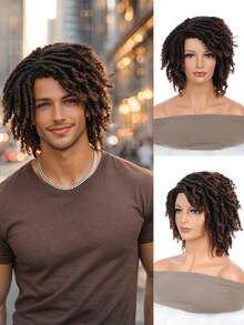 12英寸男女通用非洲时尚螺旋脏辫发带，可替代马尾辫，搭配卷发，中性假发，合成纤维材质，蓬松透气，适合日常聚会和节日佩戴，是不错的选择。 - 彩色 - 查看 14