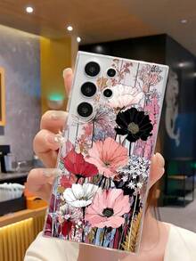 1个彩色花卉图案软手机壳，兼容华为荣耀系列，Galaxy A04e/12/A13/A14/A34/A50/A52/A53/A54/S21/S22/S23/S24/S25/S25 Ultra/S25 FE/S26/S26 Plus/S26 Ultra/S26 Edge、6A/7A/8A、12T/13T/15T/15T Pro，国际版，非国内版 - 無色 - 查看 4