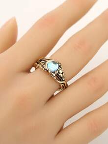 1枚复古镀金双色猫眼石戒指 - 復古金 - 查看 4