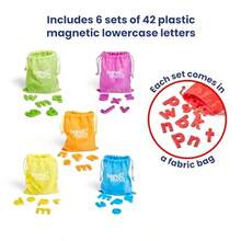 ASDF-hand2mind Rainbow Lowercase Magnetic Letters Plastic Magnetic Letters for Classroom Alphabet Letters for Letter Recognition for Kindergarten Word Building Letter Magnets for Set of 6 - Multicolor - Ver 2