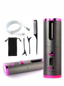 Cordless Auto Curling Iron, 5000mAh USB Rechargeable Curler With 6 Heat Settings And Timer, Precise Curling, Fast Heating And Auto Shut Off, Portable Electric Curling Wand With LCD Temperature Display, Ceramic Curl Chamber, Suitable For All Hair Types, Ideal For Home/Travel/Occasions, Best Gift For Women On Valentine's Day - Multicolor - View 15