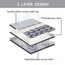 Quilt Set Full Queen Size 3 Piece, Pattern Printed Bedding Coverlet Set, Lightweight Soft Reversible Bedspread Sets For All Season (1 Quilt & 2 Pillow Shams) - Grey - View 7