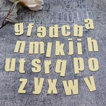 一套金属切割模具，包含大小写字母，适用于DIY剪贴簿装饰、压花工艺、模切模板、DIY字母模切 - 銀色 - 查看 5