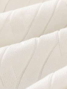 GIGOGOU 时尚夏季抽绳女士针织T恤修身短袖开衫上衣套装 - 白色 - 查看 8