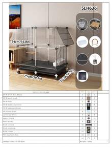 Large Bird Cage With Tray, Parrot Villa, Suitable For Cockatiel, Lovebird, Parakeet, Canary, Finch Breeding, Home Use