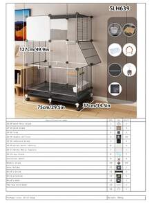 Large Bird Cage With Tray, Parrot Villa, Suitable For Cockatiel, Lovebird, Parakeet, Canary, Finch Breeding, Home Use