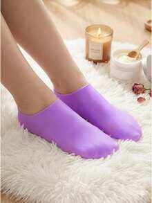 1pair Reusable Silicone Gel Moisturizing Socks, Anti-Crack Heel Repair Protectors For Dry Hard Skin, Overnight Foot Care Spa Mask VSTF - Nhiều màu - Xem 3