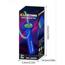 Night Glow Shooting Launcher Toy With High-Speed Rope, Creative Design For Intelligent Stress Relief And Family Interactive Games, Ideal For Parent-Child Activities And Gatherings - 三色螢光棒 - 藍色 - 查看 8