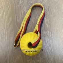 1个耐用狗狗玩具球，带绳宠物咀嚼训练球，适合小型、中型和大型犬，互动投掷玩具，防吞咽安全设计，互动狗狗训练玩具球。 - 彩色 - 查看 6