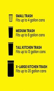 Bolsas de basura con cordón ForceFlex Tall Kitchen de Glad, 13 galones, aroma a lavanda Gain, 80 unidades (el paquete puede variar) - ColorA - Ver 5