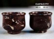 Radicaln Marble Shot Glasses 2" Inches White Handmade Whiskey Glass For Drinks, Vodka &Amp; Tequila, Ideal Drinking Glasses Set Of 2 For Home Bar Decor - ColorC - 查看 3