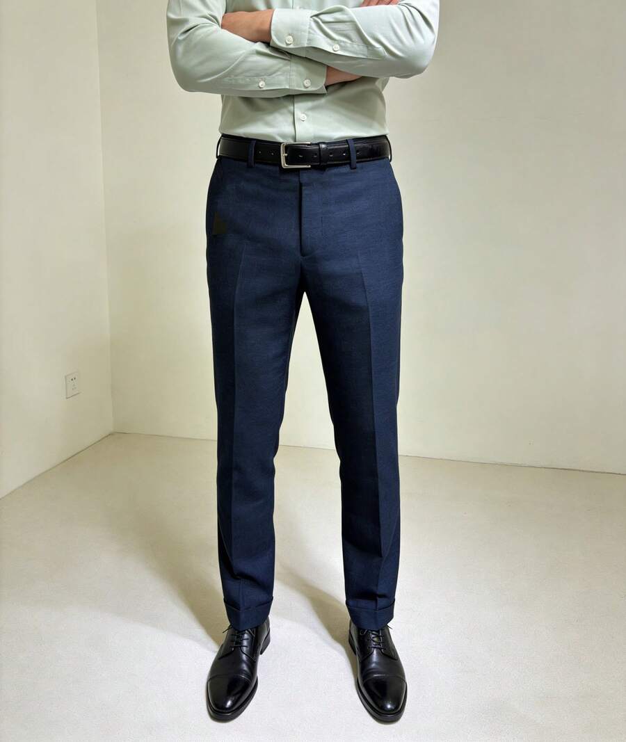 Men's Tailored Dress Pants - Màu xanh hải quân - Xem 1