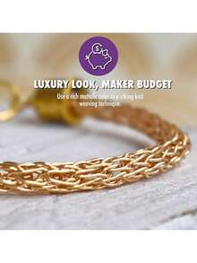 EstiloArtistic Alambre de Latón Resistente al Deslustre de Calibre 34 / .16 Mm, 30 Yd / 27.4 M, Color Dorado Versión Mejorada - Carrete de  minorista - Ver 9