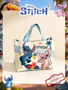 Disney 1个Stitch & Angle热带图案手提包，女士大容量卡通手提包，轻便日常包 - 适合日常使用、购物和搭配可爱服装，非常适合存放零食、钥匙和化妆品 - 彩色 - 查看 12