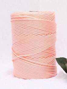 1pc Lightweight Hollow Ramie Yarn, Handmade, High-Quality Polyester Braided Rope, Suitable For Crochet, Bags, Wall Hangings, Carpets, DIY Crafts