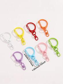5/10/15/20 piezas Hebilla en D de colores surtidos, hebilla en forma de 8, llavero, accesorios para manualidades de bolsos, muñecas, llaveros pequeños en forma de C - Color aleatorio - Hebilla C pequeña y colorida - Ver 2
