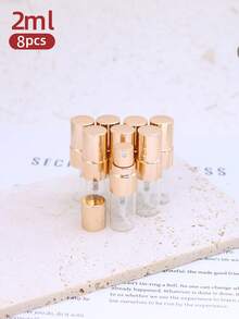 1pc/8pcs/50pcs 2/3/5/10ml Mini Refillable Clear Glass Spray Bottle, Portable Perfume Bottle, Refillable For Beauty, Essential Oils, Plants, Home Use, Travel Essentials, Fine Mist, Non-Irritating, Suitable For Business Travelers And Busy Professionals - Multicolor - View 14