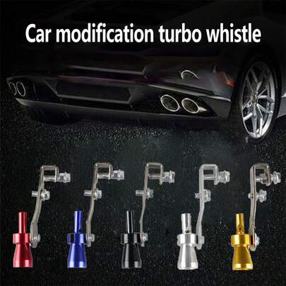 1pc Car Turbo Whistle, Motorcycle Exhaust Whistle, Exhaust Pipe Simulator, Blue Exhaust Sound Generator And Other Car & Motorcycle Accessories, Turbo Whistle Exhaust Simulator, Shakman Universal Exhaust Noise Generator, Suitable For Motorcycle, Truck, Car, Off-Road Vehicle, Auto Parts, Halloween Prank, Christmas Gift
