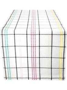 100% algodón, Lavable a máquina, Mantel Individual a Rayas francesas para cenas - Cuadros de colores populares - Ver 1