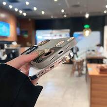 Estuche para teléfono con taza de café de oso encantador Compatible con estuches para teléfonos   17  16 Pro Max  15 Pro Max  13 y  12 Hecho de material de TPU que brinda protección contra golpes y caídas Un gran regalo para familiares, amigos, seres queridos, novios / novias y para Navidad - Negro - Ver 5