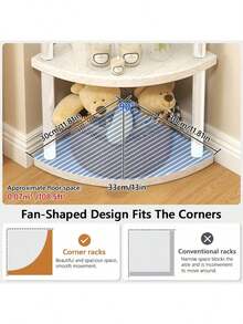 Tall Corner Shelf, 3/4/5 Tier Modern Corner Bookshelf Stand, Wood And Metal Corner Plant Bookcase For Living Room, Corner Space - Multicolor - View 6
